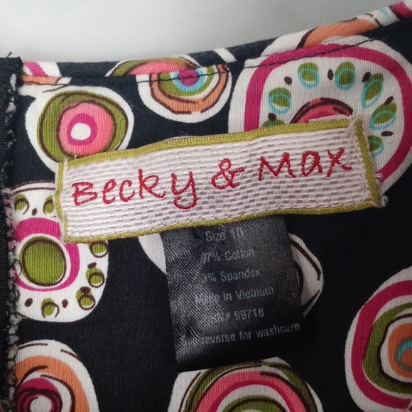 Becky & Max circle pattern midi cotton spandex - Picture 6 of 7